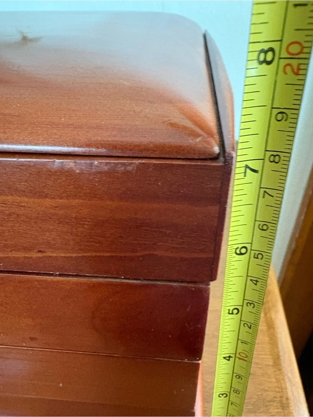 Vintage 4 Drawer Wood Jewelry Box VGUC MCM